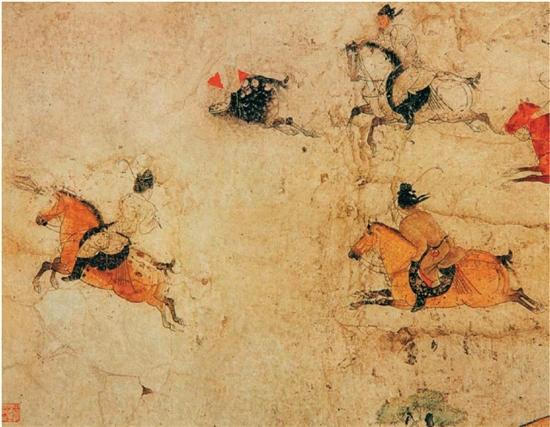 唐 马球图(章怀太子李贤墓) 局部 229×688cm 壁画