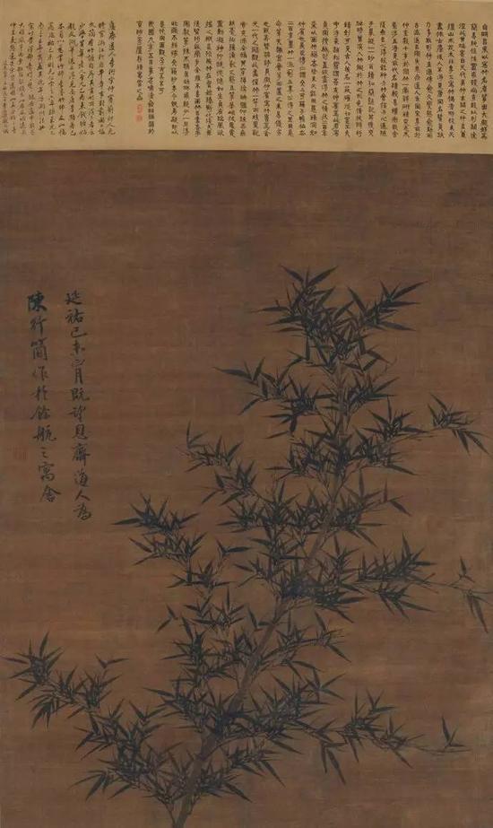 《墨竹新篁图》轴,元,李衎 故宫博物院藏