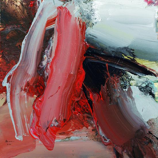 韩中人 自然 • 城市1 100×100cm 布面油画 2017 年