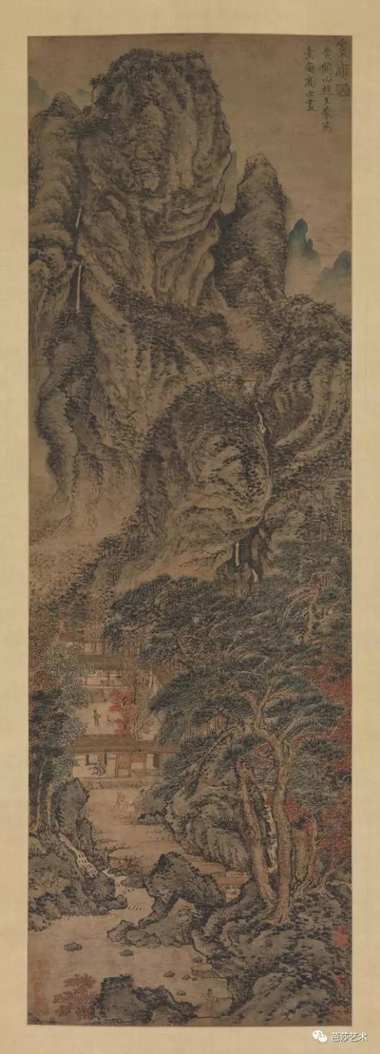 王蒙《素庵圖》,136.5×44.8cm,纽约大都会艺术博物馆藏