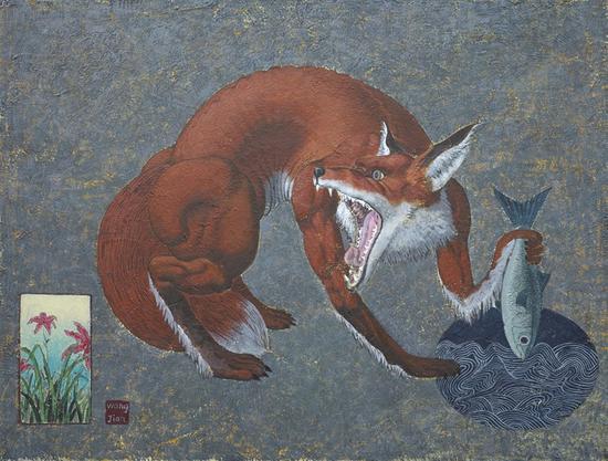王健《谁偷走了鱼》80×60cm 2015