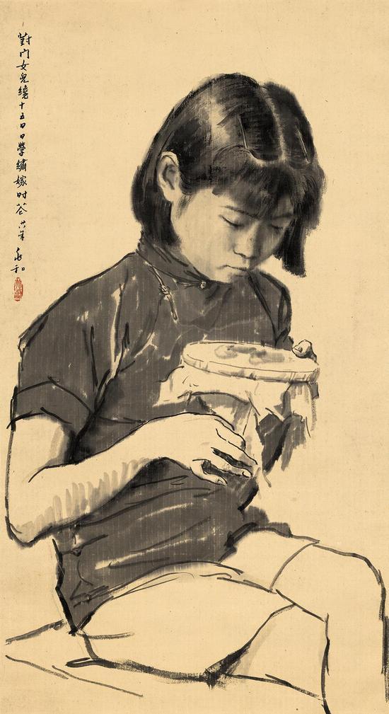 蒋兆和 对门女 89X94cm,1939年