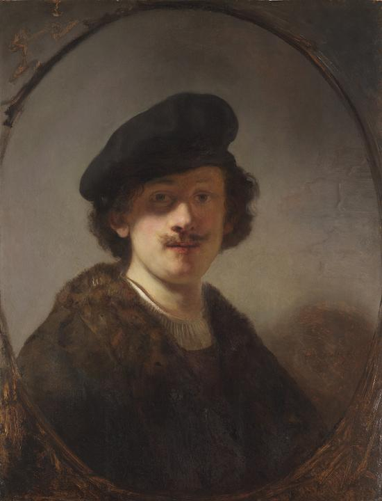 伦勃朗,眼部蒙上阴影的自画像,1634,莱顿收藏