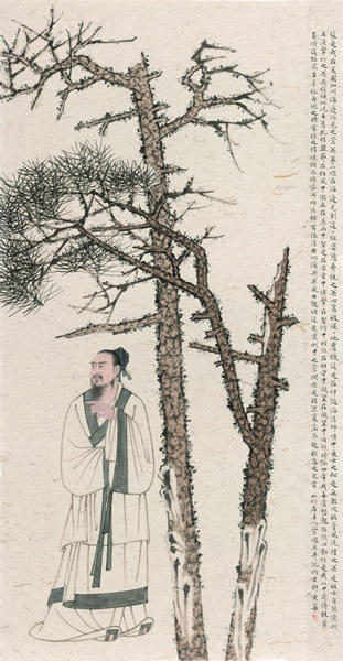 《松下高士图》 240cm x 120cm 2016年