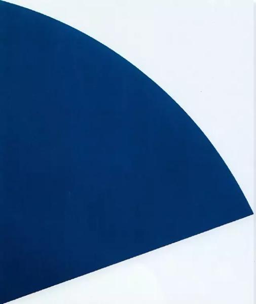 《蓝色曲线》,1994年,218.4*182.9cm,布面油画