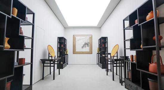 紫砂制品展场,营造文人雅士私密空间