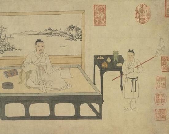 元·张雨《题倪瓒像》卷(局部)