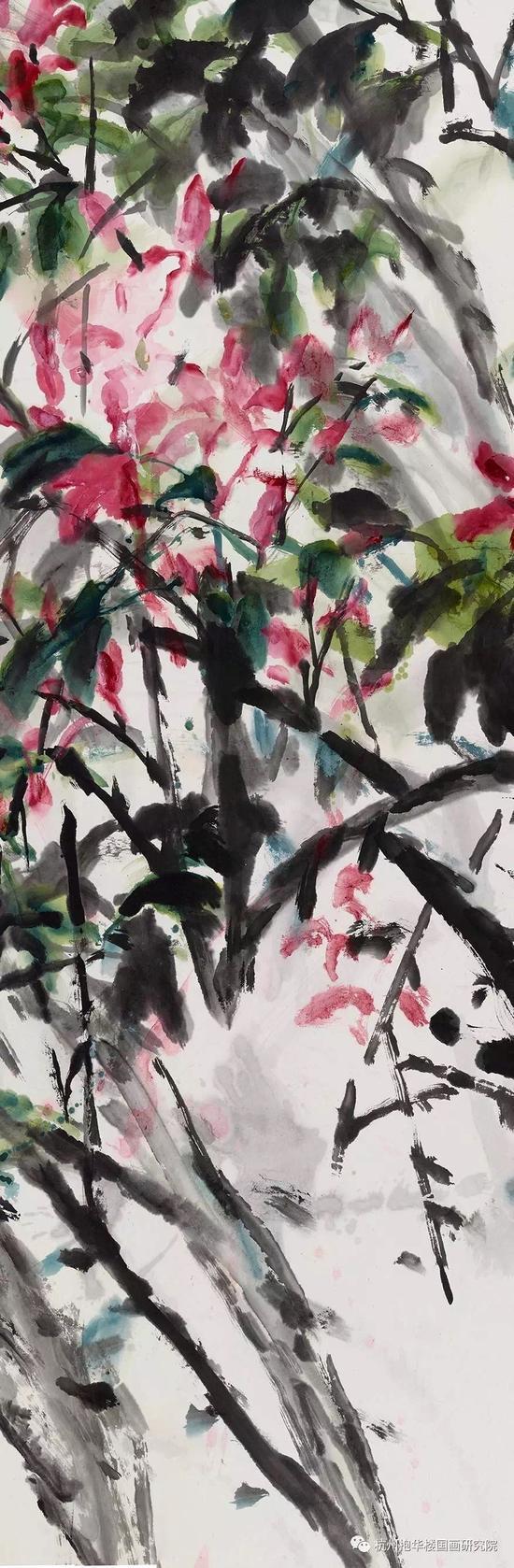 何水法 《春涌香江》 580×215cm 2017年(局部)