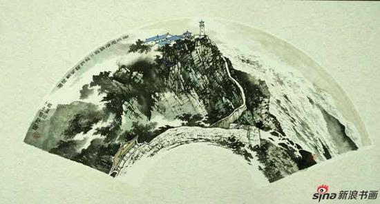 著名画家孙宪扇面作品