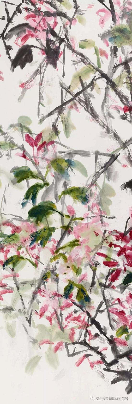 何水法 《春涌香江》 580×215cm 2017年(局部)