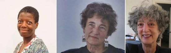 从左至右:Thelma Golden,图片:Andrew H。 Walker/Getty Images for SohoHouse;LucyLippard,courtesyof Wikipedia;Marcia Tucker, courtesy of Wikipedia