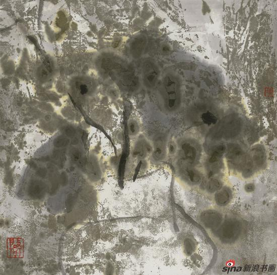 凌启宁作品-瓶花 35x35.5cm 2016