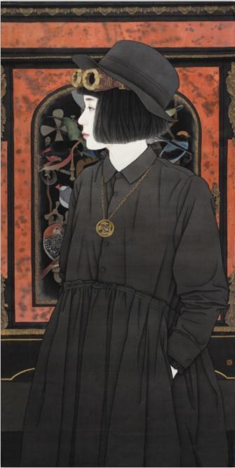 周全 好奇柜 66×33cm 绢本设色 2017年