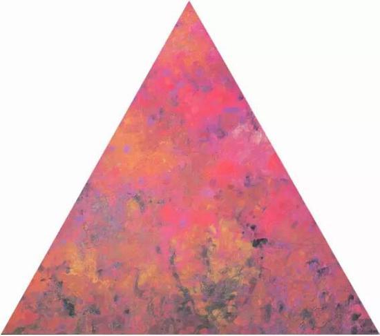 王远《罩》布上油画 等边三角形 上海美术馆收藏