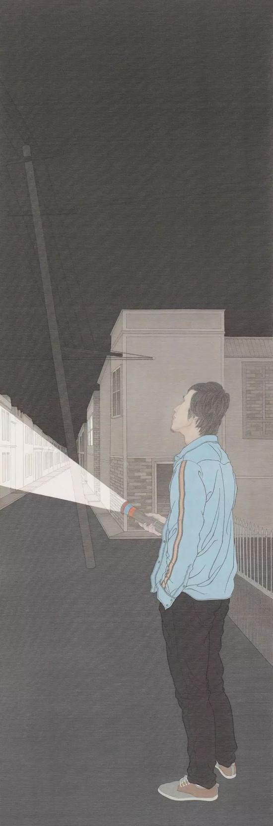 王玉晓 觅 45×120cm 中国画(绢本) 2015年