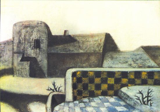 《风景写生》1994年 纸上丙烯 江衡