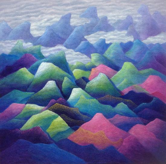 朱玉祥《大山》-175×175cm- 布面油画-2017