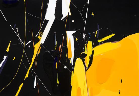 朱佩鸿《我的空间-Material 2017-6》-81cm× 117cm-铝板丙烯-2017