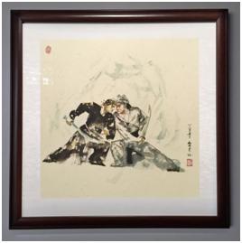 李文培Wenpei LI,三岔口 The Crossroads,2017,纸本水墨 Ink on paper,60x60cm