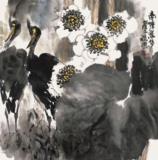 南塘旧梦 68x68cm 纸本 2013年 庄毓聪