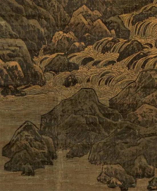 图5:《万壑松风图》局部 – 豆瓣皴
