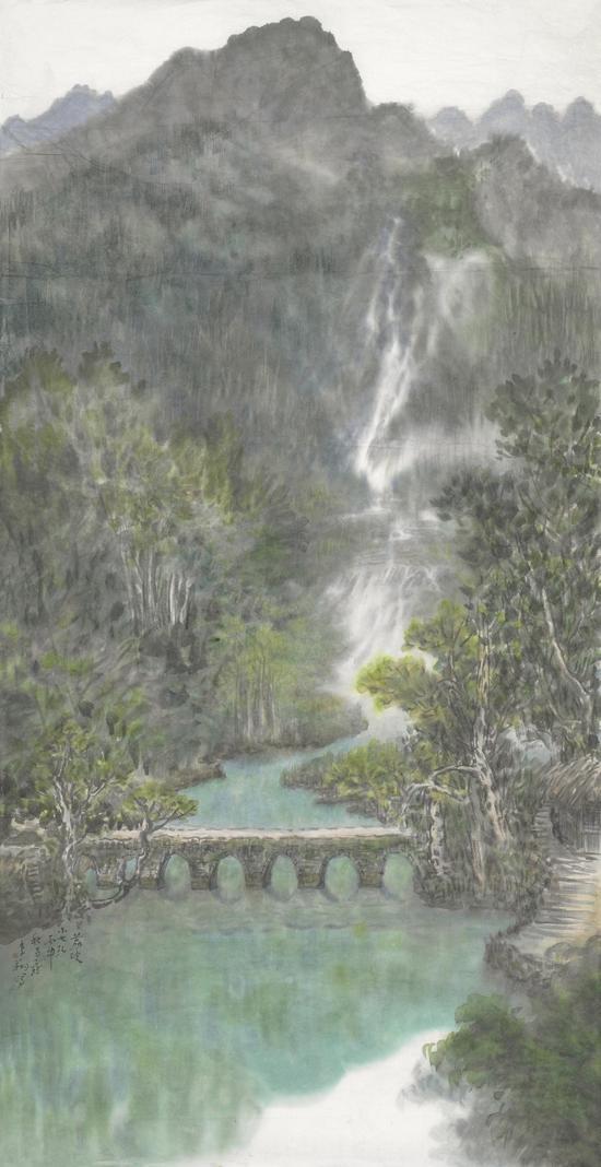 李翔 荔波小七孔 2016年 69.3×135.5cm