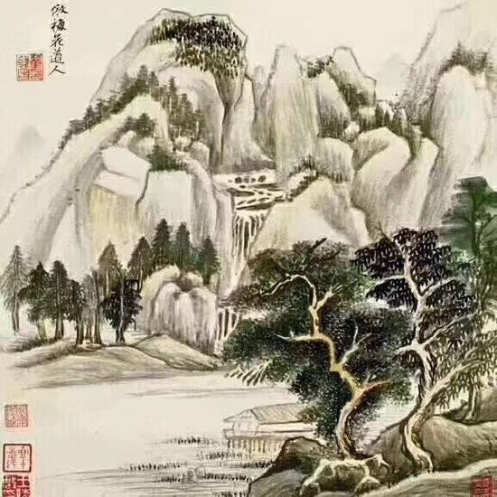明·董其昌 山水图·江山