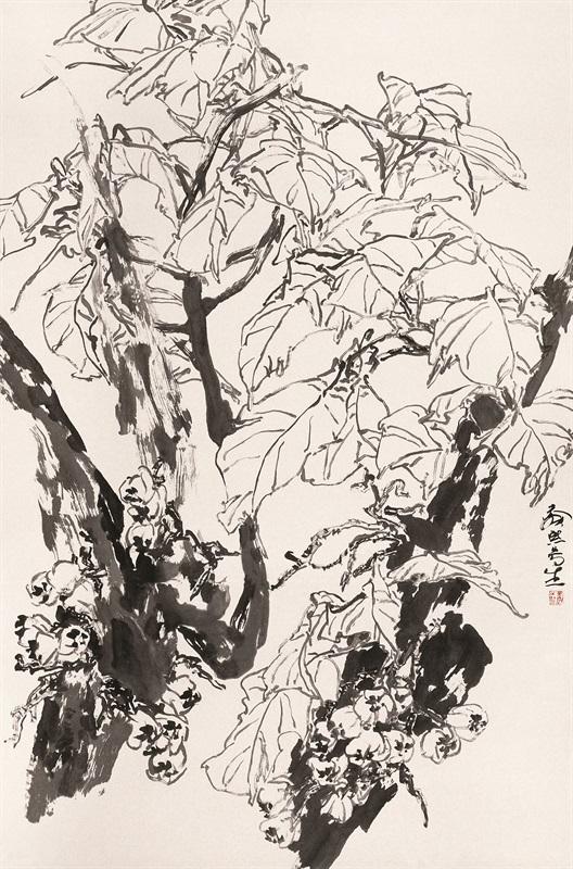 雨林写生之三200x136cm 2003年