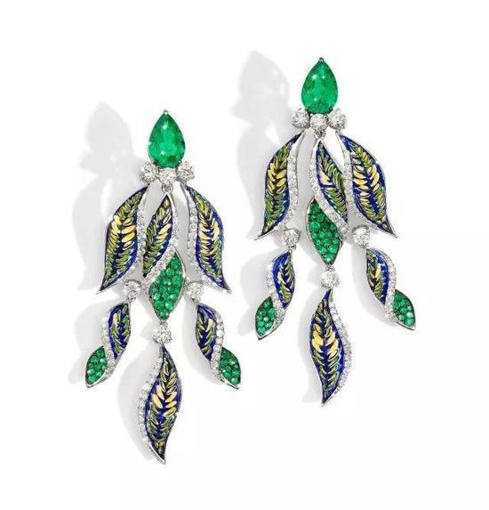 Fern 白金耳坠,by Sicis Jewels