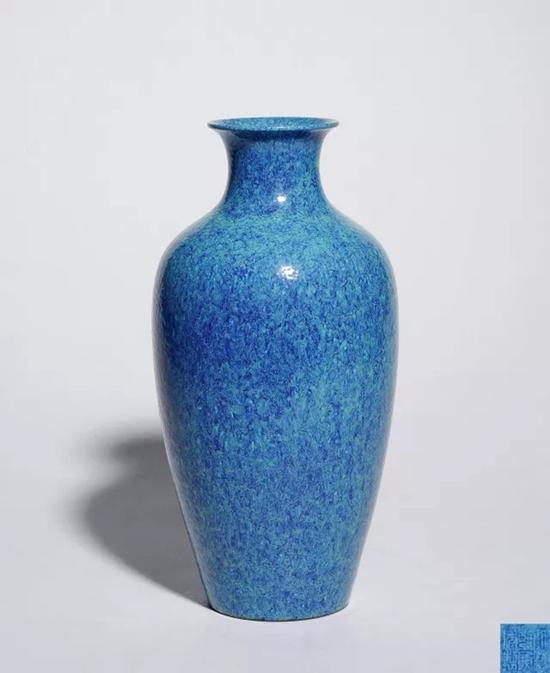 ★1226 清乾隆   炉钧釉观音瓶