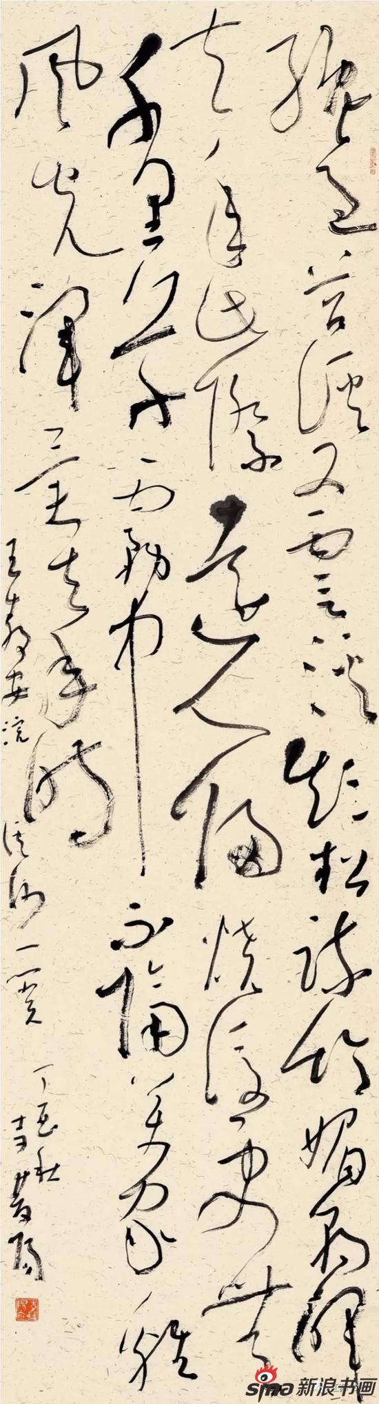 李双阳 草书八指头陀怀黄孟乐大令江南 138cm×35cm