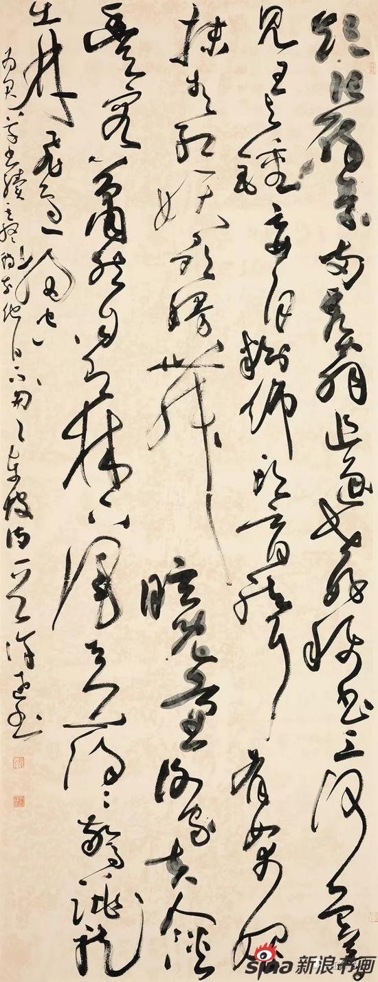 许达 苏东坡诗 177cm×68.5cm