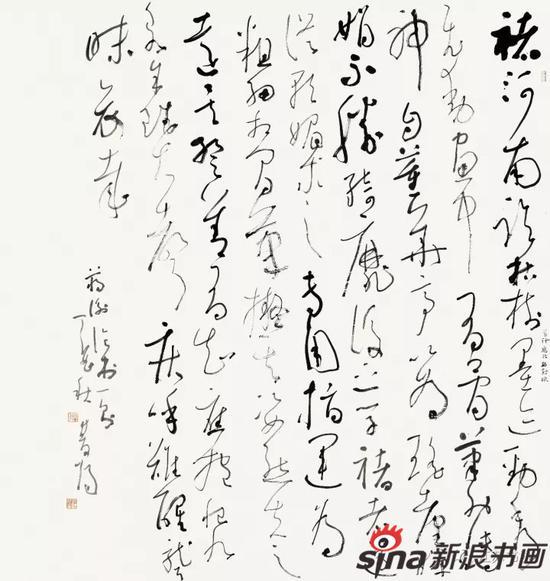 李双阳 草书蒋衡论书一则 94cm×74cm