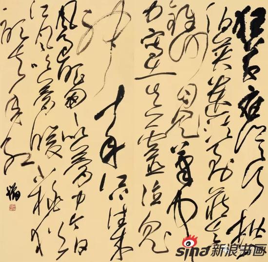 闫增 林散之诗 138cm×140cm