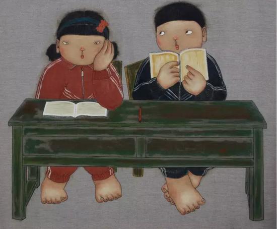 《同桌的你》 100×120cm 布面丙烯 2016