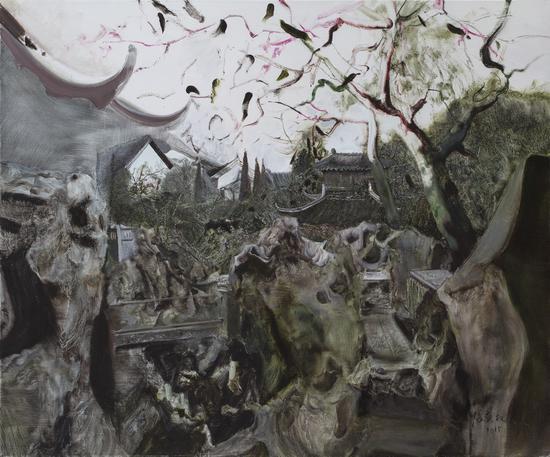 56《润雨无声》张新权 100cm×120cm 布面油画 2015年