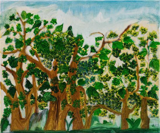 崔凤华:《植物系列1》50cmx60cm,布面油画,2018