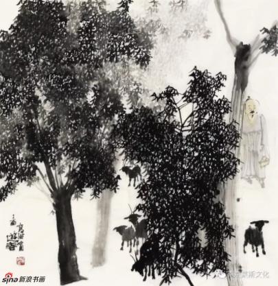 游春 69cm×69cm