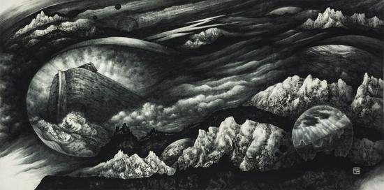姬子,方舟天来,124x249cm,2013