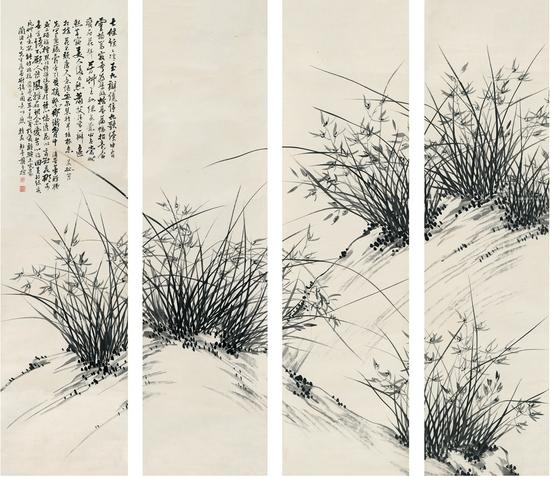 ▲ 2021西泠(绍兴)秋拍 蒋予检 墨兰通景屏