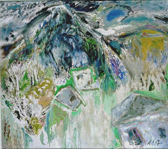 2《牛山·春回》陈天龙 160cm×180cm 布面油画 2009年