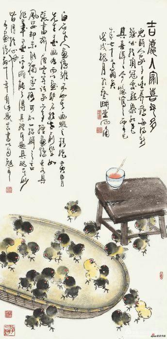 《吉庆人家喜气多》 140cm×68cm 范石甫