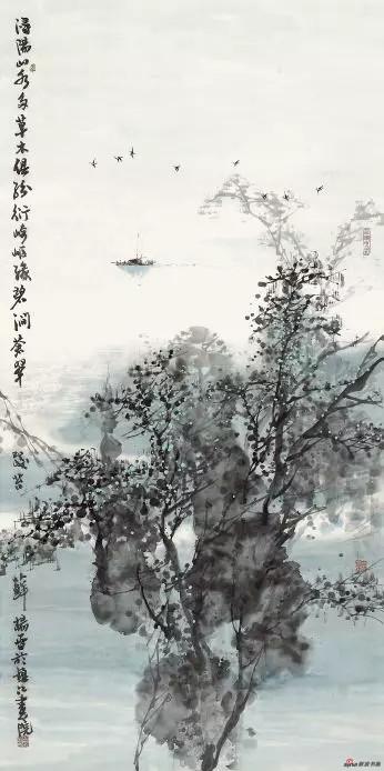 《山水江南》 138cm×69cm 杨 雷 江苏省中国画学会常务理事