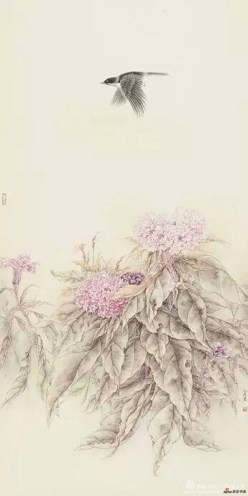 《掠》 132cm×66cm 谭红屏