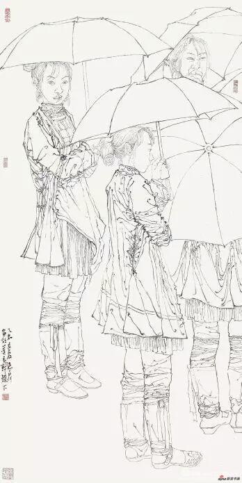 《黔东南写生之一》 139cm×70cm 徐惠泉
