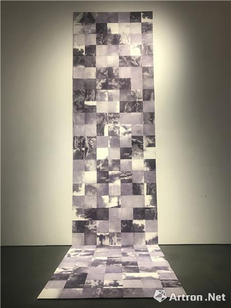 苏新平《平仄之二》 196cm×812cm (28cm×28cm×203) 铜版画 2017年