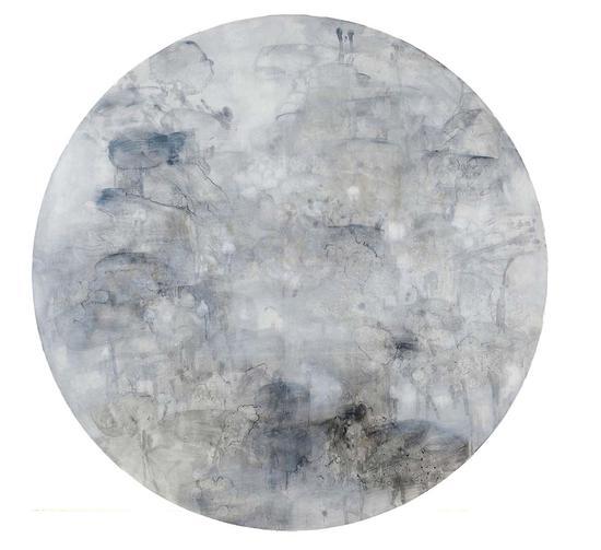 73《荷和……之五》张晋 200cm×200cm 布面油画 2009年