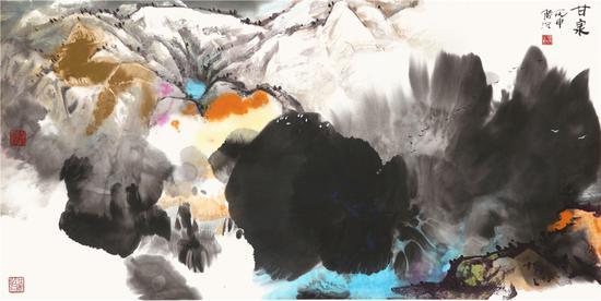 陆沉,家园系列(之五-《甘泉》)69×138cm 2016