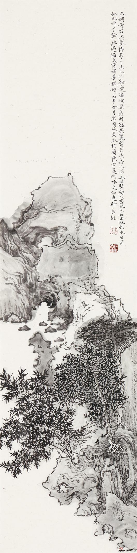 太湖奇石 136cm×34cm 2016