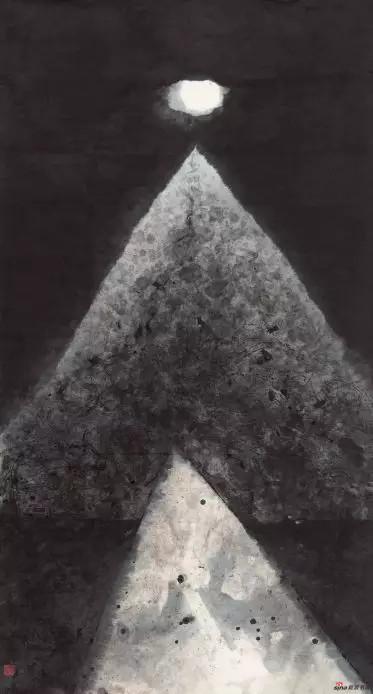 《明月山海间》 180cm×47cm 周海歌 江苏省中国画学会副会长